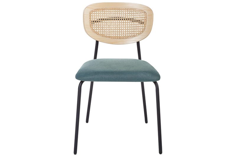 Set med 2 matstolar Mayetta - Natur, blå, svart - Möbler - Stolar & fåtöljer - Matstol & köksstol
