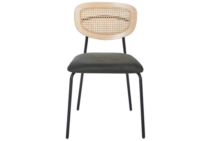 Set med 2 matstolar Mayetta - Natur, grön, svart - Möbler - Stolar & fåtöljer - Matstol & köksstol