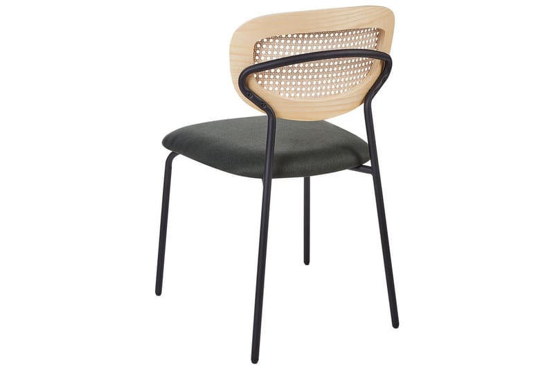 Set med 2 matstolar Mayetta - Natur, grön, svart - Möbler - Stolar & fåtöljer - Matstol & köksstol