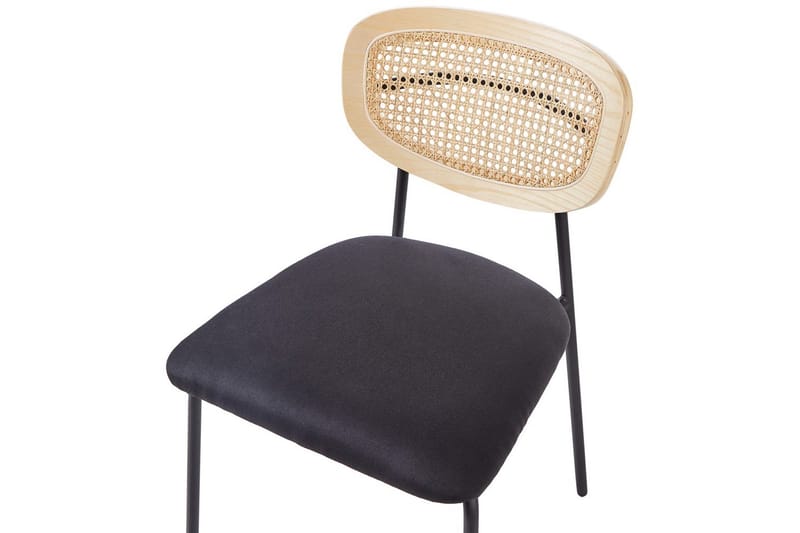 Set med 2 matstolar Mayetta - Natur, svart - Möbler - Stolar & fåtöljer - Matstol & köksstol