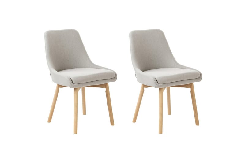 Set med 2 matstolar Melfort, Grå, ljust trä