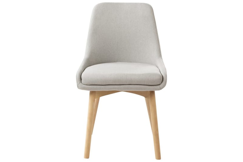 Set med 2 matstolar Melfort - Grå, ljust trä - Möbler - Stolar & fåtöljer - Matstol & köksstol