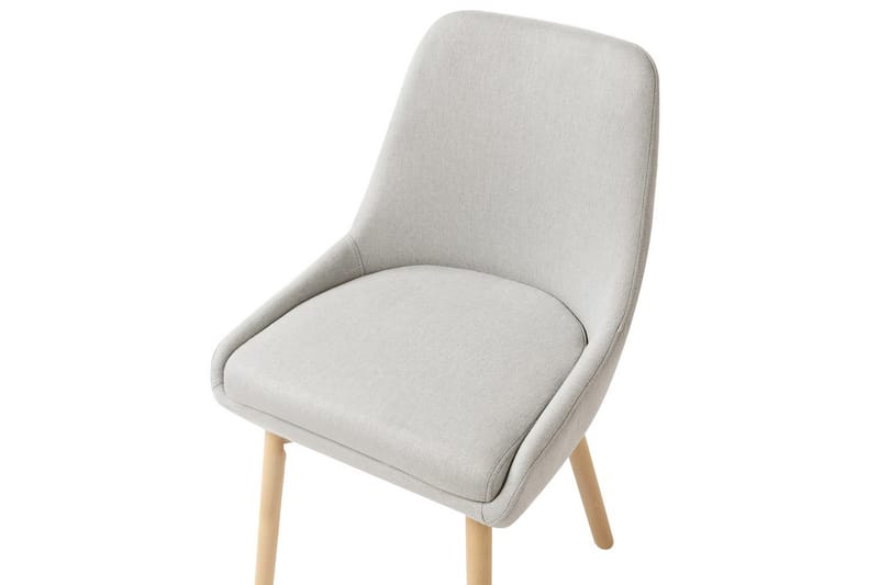 Set med 2 matstolar Melfort - Grå, ljust trä - Möbler - Stolar & fåtöljer - Matstol & köksstol