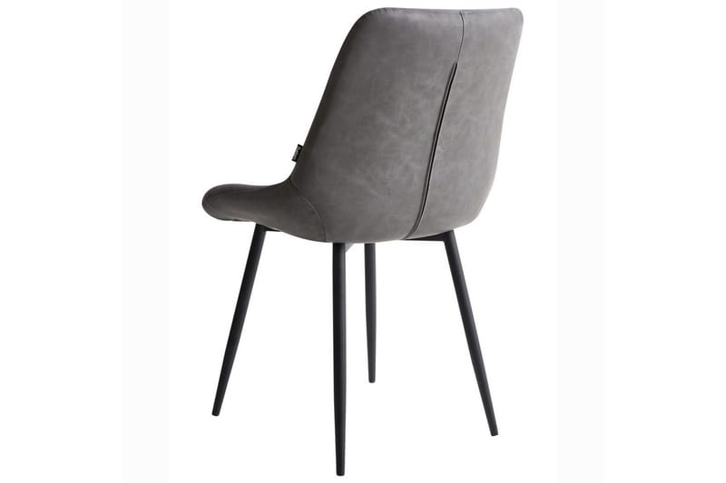 Set med 2 matstolar Melrose - Grå, svart - Möbler - Stolar & fåtöljer - Matstol & köksstol