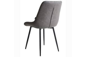 Set med 2 matstolar Melrose - Grå, svart - Möbler - Stolar & fåtöljer - Matstol & köksstol