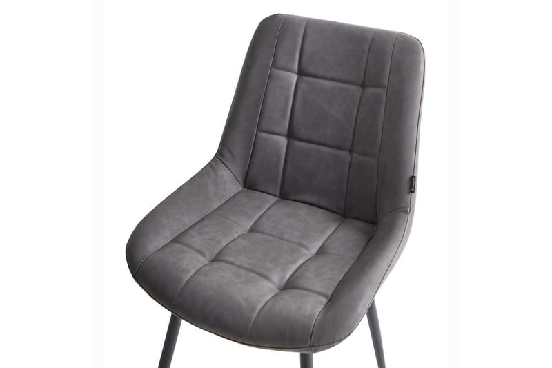Set med 2 matstolar Melrose - Grå, svart - Möbler - Stolar & fåtöljer - Matstol & köksstol