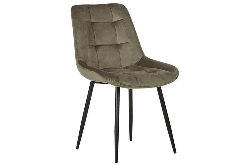 Set med 2 matstolar Melrose - Grön, Svart - Möbler - Stolar & fåtöljer - Matstol & köksstol