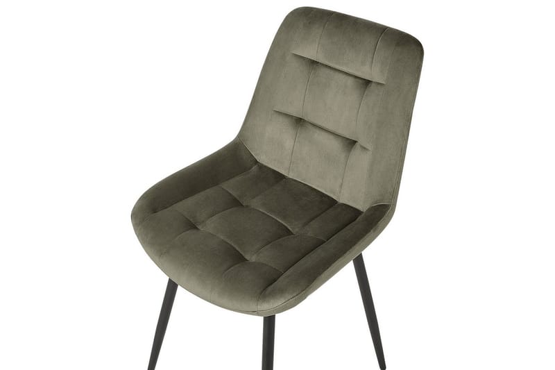 Set med 2 matstolar Melrose - Grön, Svart - Möbler - Stolar & fåtöljer - Matstol & köksstol