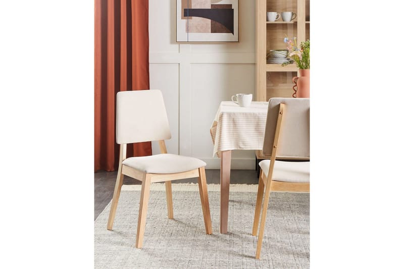 Set med 2 matstolar Merrill - Ljus trä, beige - Möbler - Stolar & fåtöljer - Matstol & köksstol