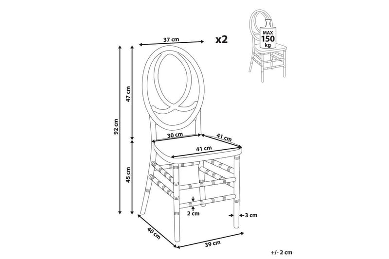 Set med 2 matstolar Midway - Möbler - Stolar & fåtöljer - Matstol & köksstol