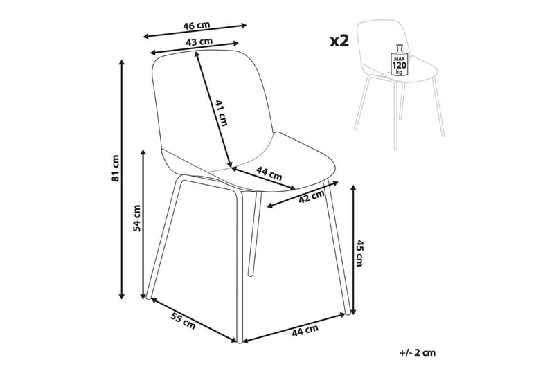 Set med 2 matstolar Milaca - Möbler - Stolar & fåtöljer - Matstol & köksstol