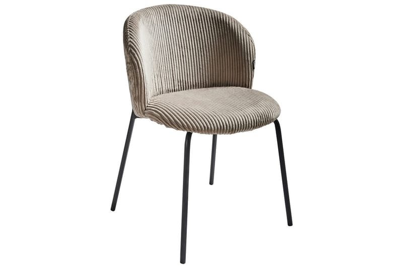 Set med 2 matstolar Miles - Beige, svart - Möbler - Stolar & fåtöljer - Matstol & köksstol