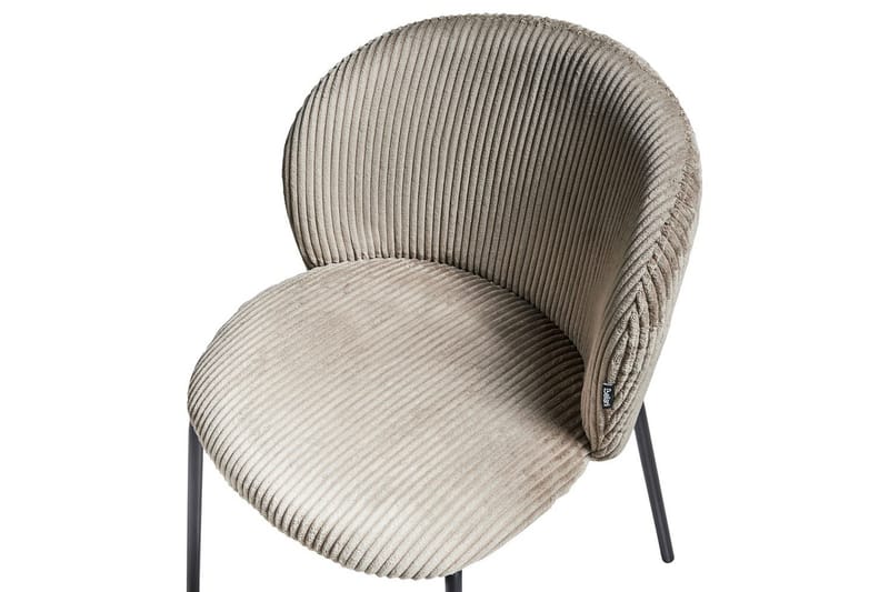 Set med 2 matstolar Miles - Beige, svart - Möbler - Stolar & fåtöljer - Matstol & köksstol