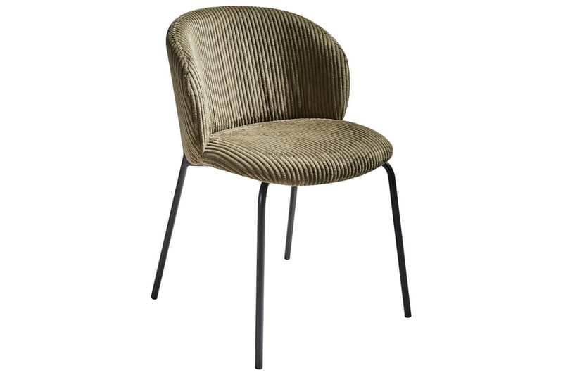 Set med 2 matstolar Miles - Grön, Svart - Möbler - Stolar & fåtöljer - Matstol & köksstol