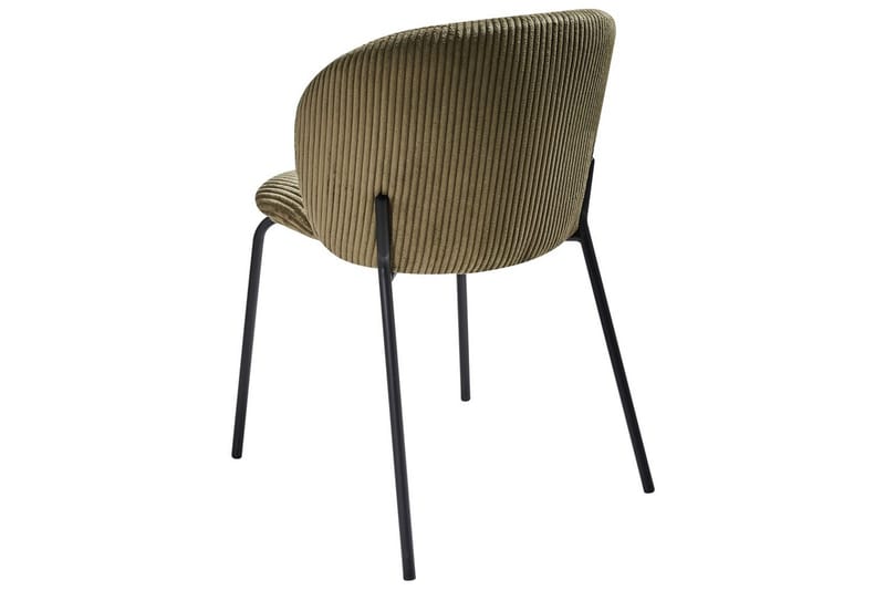 Set med 2 matstolar Miles - Grön, Svart - Möbler - Stolar & fåtöljer - Matstol & köksstol