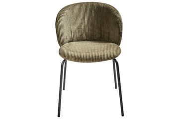 Set med 2 matstolar Miles - Grön, Svart - Möbler - Stolar & fåtöljer - Matstol & köksstol