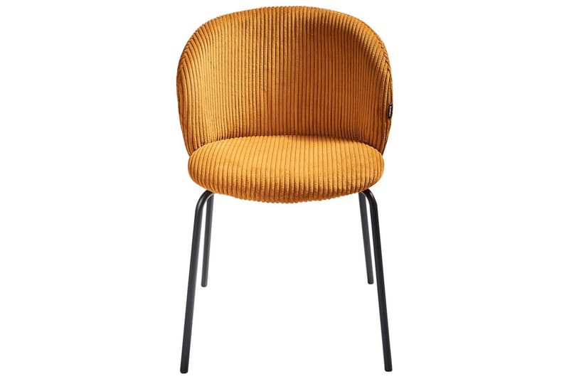 Set med 2 matstolar Miles - Orange, svart - Möbler - Stolar & fåtöljer - Matstol & köksstol