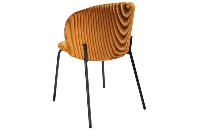 Set med 2 matstolar Miles - Orange, svart - Möbler - Stolar & fåtöljer - Matstol & köksstol