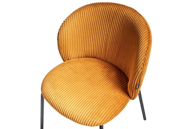 Set med 2 matstolar Miles - Orange, svart - Möbler - Stolar & fåtöljer - Matstol & köksstol