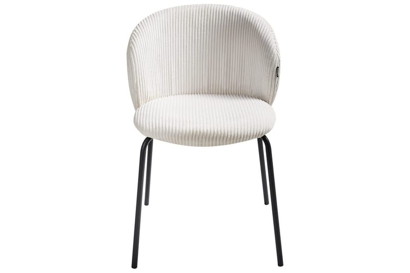 Set med 2 matstolar Miles - Vit, Svart - Möbler - Stolar & fåtöljer - Matstol & köksstol