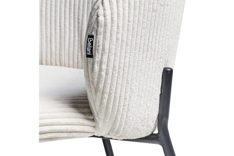 Set med 2 matstolar Miles - Vit, Svart - Möbler - Stolar & fåtöljer - Matstol & köksstol