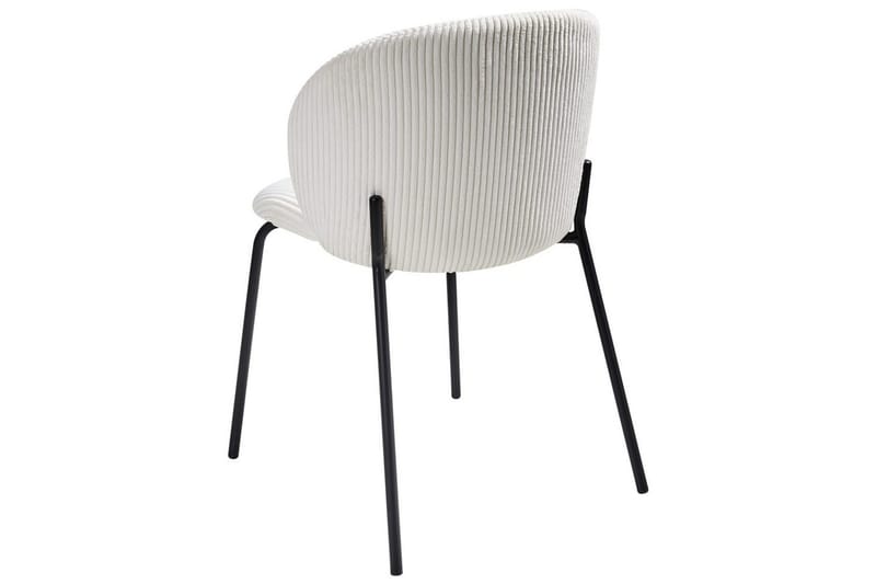 Set med 2 matstolar Miles - Vit, Svart - Möbler - Stolar & fåtöljer - Matstol & köksstol