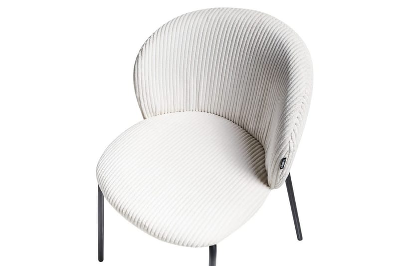 Set med 2 matstolar Miles - Vit, Svart - Möbler - Stolar & fåtöljer - Matstol & köksstol