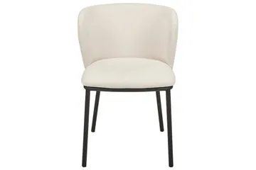 Set med 2 matstolar Mina - Beige, svart/Polyester - Möbler - Stolar & fåtöljer - Matstol & köksstol