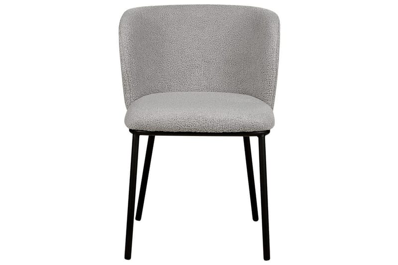 Set med 2 matstolar Mina - Grå, svart/Bouclé - Möbler - Stolar & fåtöljer - Matstol & köksstol