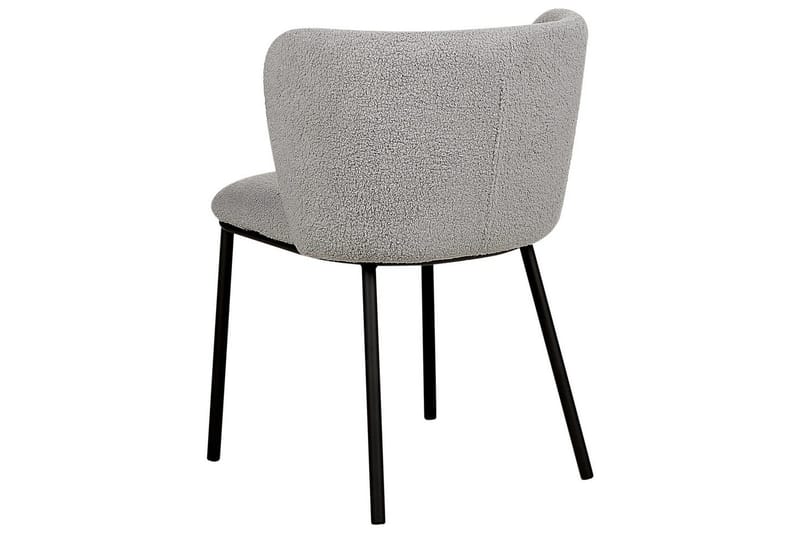 Set med 2 matstolar Mina - Grå, svart/Bouclé - Möbler - Stolar & fåtöljer - Matstol & köksstol