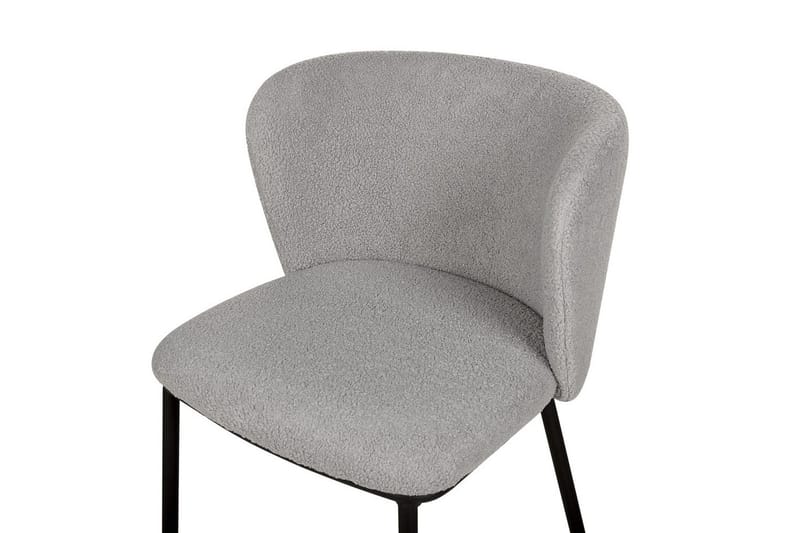 Set med 2 matstolar Mina - Grå, svart/Bouclé - Möbler - Stolar & fåtöljer - Matstol & köksstol