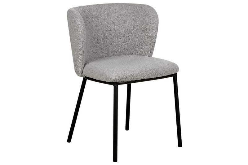 Set med 2 matstolar Mina - Grå, svart/Bouclé - Möbler - Stolar & fåtöljer - Matstol & köksstol