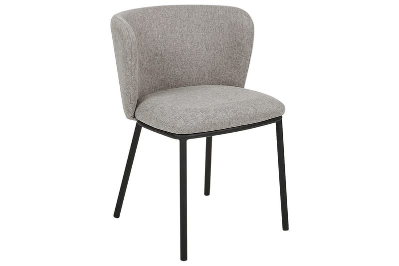 Set med 2 matstolar Mina - Grå, svart/Polyester - Möbler - Stolar & fåtöljer - Matstol & köksstol
