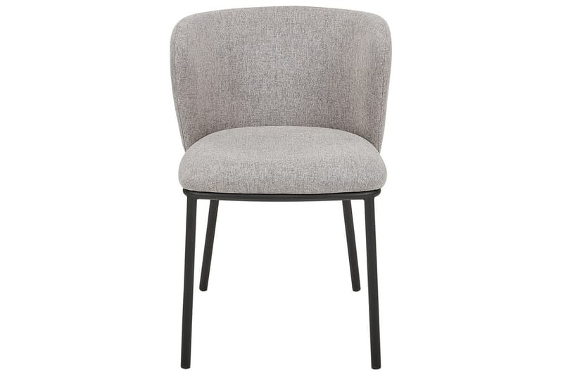 Set med 2 matstolar Mina - Grå, svart/Polyester - Möbler - Stolar & fåtöljer - Matstol & köksstol