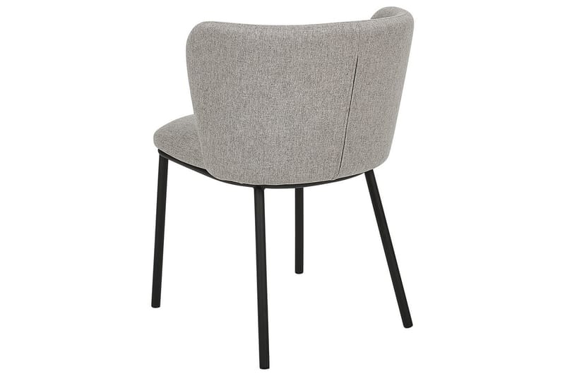 Set med 2 matstolar Mina - Grå, svart/Polyester - Möbler - Stolar & fåtöljer - Matstol & köksstol