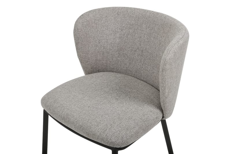 Set med 2 matstolar Mina - Grå, svart/Polyester - Möbler - Stolar & fåtöljer - Matstol & köksstol