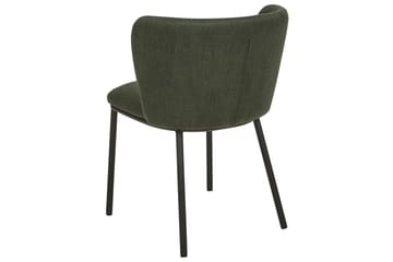 Set med 2 matstolar Mina - Grön, Svart/Polyester - Möbler - Stolar & fåtöljer - Matstol & köksstol