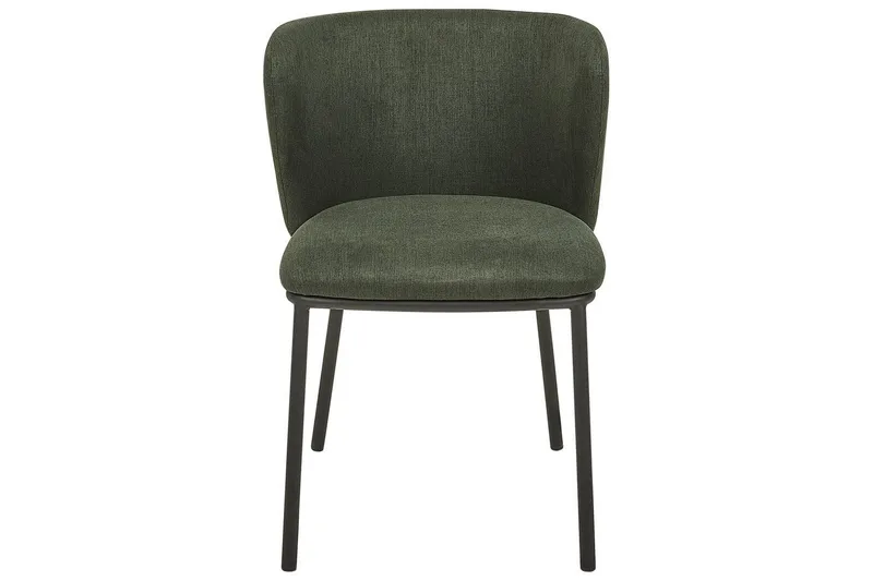 Set med 2 matstolar Mina - Grön, Svart/Polyester - Möbler - Stolar & fåtöljer - Matstol & köksstol