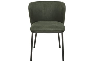 Set med 2 matstolar Mina - Grön, Svart/Polyester - Möbler - Stolar & fåtöljer - Matstol & köksstol
