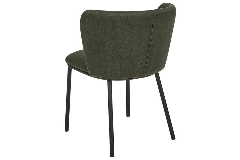 Set med 2 matstolar Mina - Grön, Svart/Polyester - Möbler - Stolar & fåtöljer - Matstol & köksstol