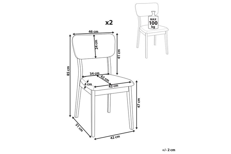Set med 2 matstolar Minier - Möbler - Stolar & fåtöljer - Matstol & köksstol