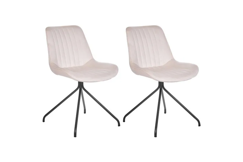 Set med 2 matstolar Navasota - Beige - Möbler - Stolar & fåtöljer - Matstol & köksstol