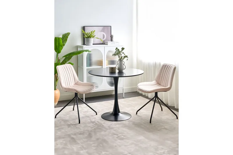 Set med 2 matstolar Navasota - Beige - Möbler - Stolar & fåtöljer - Matstol & köksstol