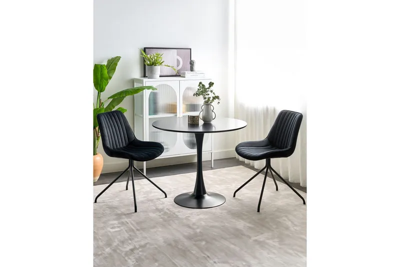 Set med 2 matstolar Navasota - Svart - Möbler - Stolar & fåtöljer - Matstol & köksstol