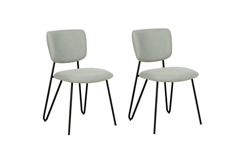 Set med 2 matstolar Nelko - Grön, Svart - Möbler - Stolar & fåtöljer - Matstol & köksstol
