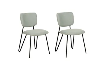 Set med 2 matstolar Nelko - Grön, Svart - Möbler - Stolar & fåtöljer - Matstol & köksstol