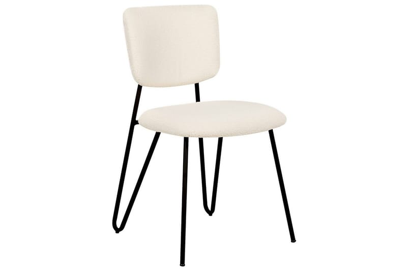 Set med 2 matstolar Nelko - Vit, Svart - Möbler - Stolar & fåtöljer - Matstol & köksstol