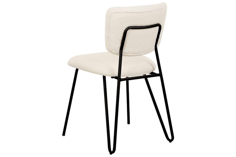 Set med 2 matstolar Nelko - Vit, Svart - Möbler - Stolar & fåtöljer - Matstol & köksstol