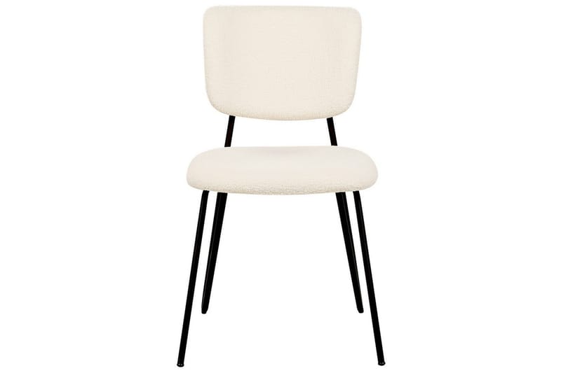 Set med 2 matstolar Nelko - Vit, Svart - Möbler - Stolar & fåtöljer - Matstol & köksstol