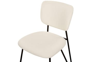 Set med 2 matstolar Nelko - Vit, Svart - Möbler - Stolar & fåtöljer - Matstol & köksstol